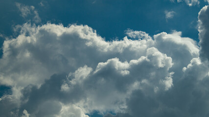 White fluffy clouds. White fluffy clouds and blue sky