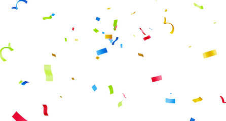 3d render of confetti floating isolated.