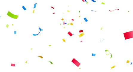 3d render of confetti floating isolated.