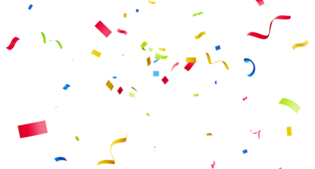 3d render of confetti floating isolated.