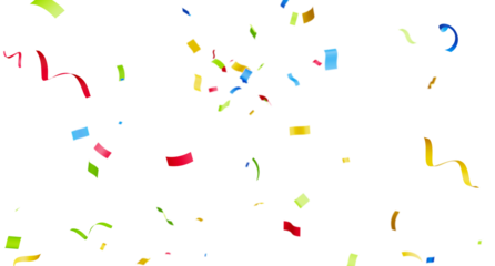 3d render of confetti floating isolated.