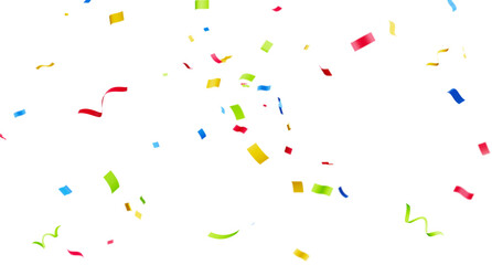 3d render of confetti floating isolated.