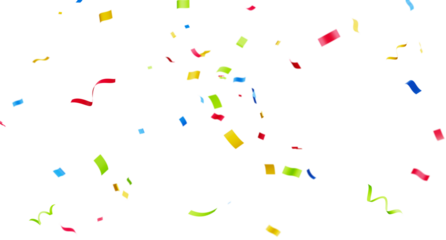 3d render of confetti floating isolated.