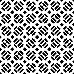 Black and white geometric seamless pattern with abstact shapes. Repeat pattern for fashion, textile design,  on wall paper, wrapping paper, fabrics and home decor.