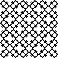 Black and white geometric seamless pattern with abstact shapes. Repeat pattern for fashion, textile design,  on wall paper, wrapping paper, fabrics and home decor.