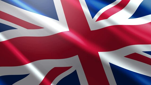 United Kingdom flag closeup footage background	
