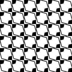 Black and white geometric seamless pattern with abstact shapes. Repeat pattern for fashion, textile design,  on wall paper, wrapping paper, fabrics and home decor.