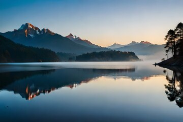 Panoramic landscape of great Himalayas mountain range during an autumn morning AI Generated