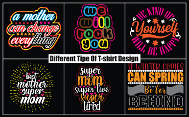 Different types of vector t-shirt design