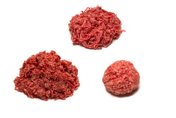 Chopped meat background. Top view.