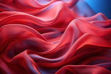 Smooth Satin or Silk Wave cloth in Red, Pink and Blue Colors