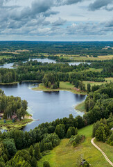 Obraz premium Landscape Latvia, in the countryside of Latgale next Lake Ārdavs.
