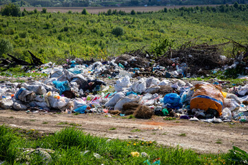 An open-air garbage dump that pollutes the earth.