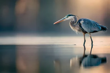 Foto op Plexiglas great blue heron © Sajawal