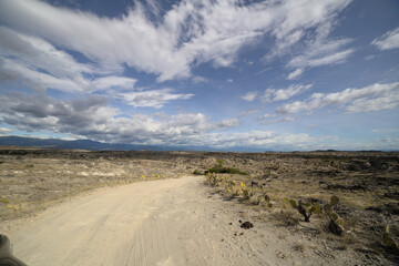 Tatacoa Desert landscape, Colombia Travel way in the dry desert
