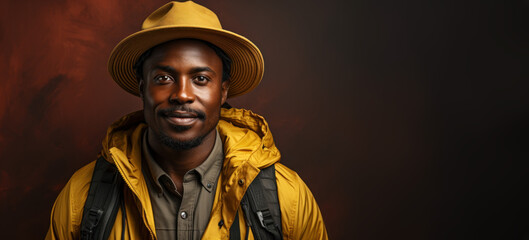 Confident portrait of a young black traveller