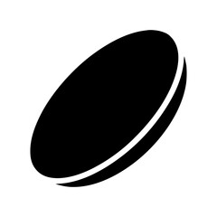 Circle glyph icon isolated on white background