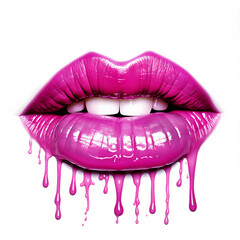 Hot Pink Melting Lips