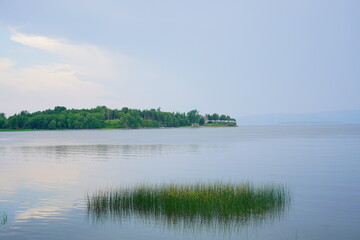 Landscape of Lake Champlain at Vermont, USA 