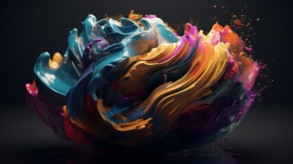 Obraz premium Abstract Art. Colorful Swirls. Vibrant Background. Color Fusion. Creative Abstraction. Kaleidoscope Patterns. Whirlwind of Colors. 