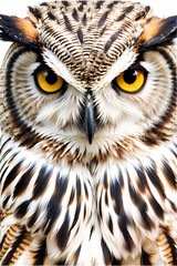 eared owl portrait, 