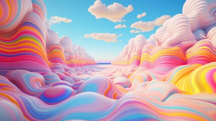 Fototapeta premium Color Splash series. Background design of fractal paint and rich texture on the subject of imagination, creativity and art.