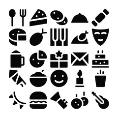 Set of Celebration Line Icons


