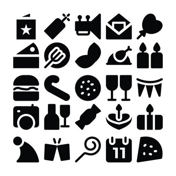 Pack of Entertainment Line Icons


