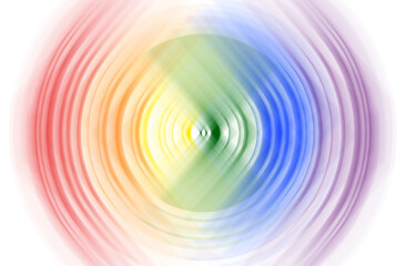Obraz premium Abstract rainbow colored circular radial spin blur effect background. Gay pride and LGBT movement flag concept. Bright and dynamic blurred multi-colored background. Vibrant colors. Copy space.