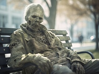 Bench of the Undead: Daytime Relaxation in the Heart of the City