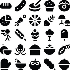 Trendy Collection of Linear Beverages and Drinks Icons 

