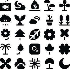 Pack of Spring Bold Line Icons

