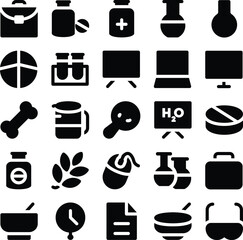 Set of Chemistry Line Icons

