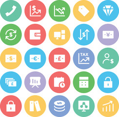 Pack of Business and Finance Bold Line Icons

