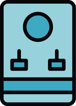 blue electrical outlet icon clip art preview
