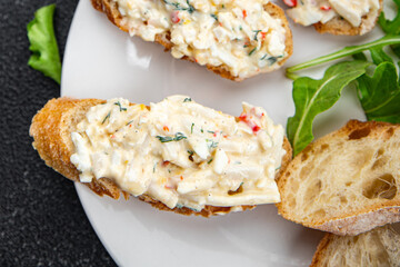 crab pate salad crab stick meal food snack on the table copy space food background rustic top view