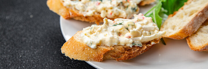 crab pate salad crab stick meal food snack on the table copy space food background rustic top view © Alesia Berlezova