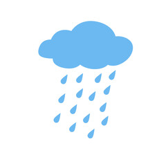 Rain Icon in trendy flat style. Cloud rain symbol for your web site design, logo, app, UI. Modern forecast storm sign. Weather, internet concept. Vector illustration