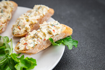crab pate salad crab stick meal food snack on the table copy space food background rustic top view