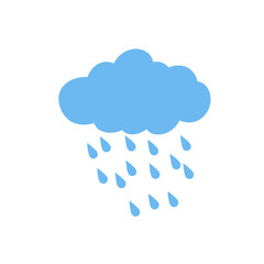 Rain Icon in trendy flat style. Cloud rain symbol for your web site design, logo, app, UI. Modern forecast storm sign. Weather, internet concept. Vector illustration