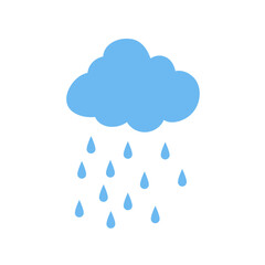 Rain Icon in trendy flat style. Cloud rain symbol for your web site design, logo, app, UI. Modern forecast storm sign. Weather, internet concept. Vector illustration