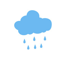 Rain Icon in trendy flat style. Cloud rain symbol for your web site design, logo, app, UI. Modern forecast storm sign. Weather, internet concept. Vector illustration
