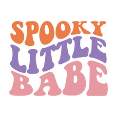 Spooky Little Babe Retro svg