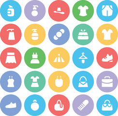 Fototapeta premium Pack of Fashion Tools Bold Line Icons