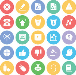 Set of Business Communication Line Icons

