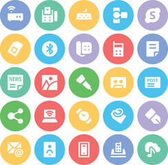 Set of Communication Services Line Icons

