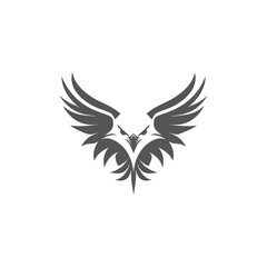 Modern Eagle head Logo design, Clean and Creative Eagle logo vector illustration, Eagle with wings symbol, Falcon, Hawk head logo isolated on white background, Eagle Head Logo silhouette tshirt print