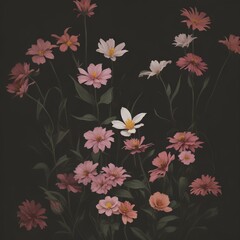 flower in a dark area