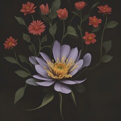 flower in a dark area