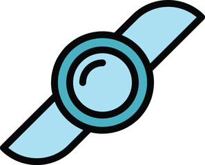 Copter propeller icon outline vector. Camera drone. City control color flat